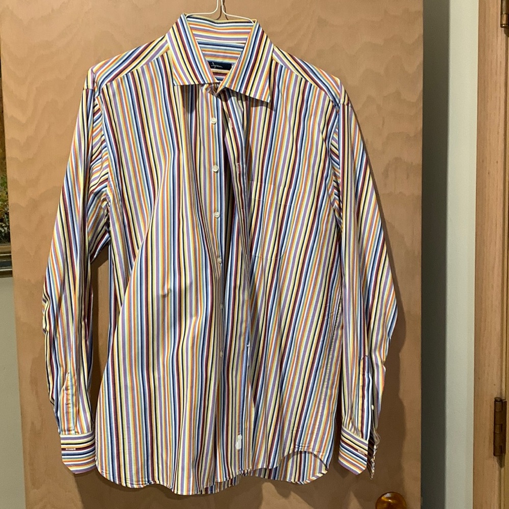 Ingram colorful striped button down shirt